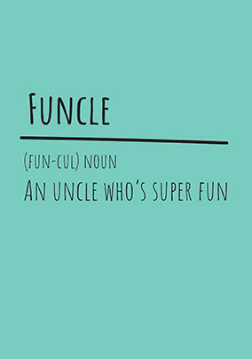 Funcle Birthday Card