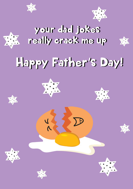 Your Dad Jokes Crack Me Up Father's Day Card