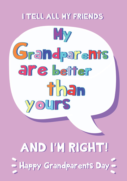 Grandparents' Day Better than Yours Card