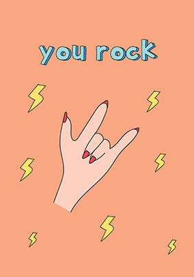 You Rock Thank You Card