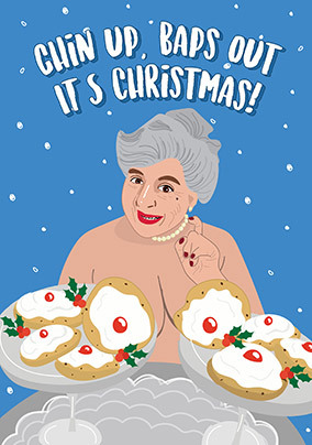 Baps out it's Christmas Card
