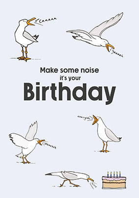 Make Noise Seagull Birthday Card