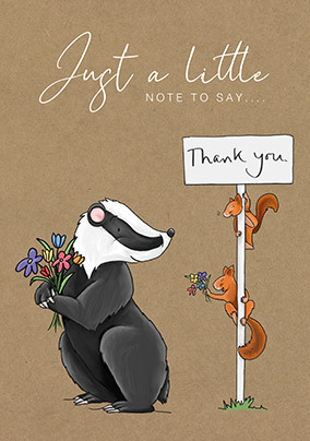 Just a little Thank You Badger Card