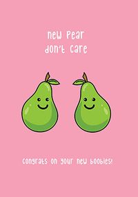 Tap to view New Pear Don't Care Get Well Card