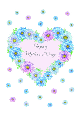 Floral Heart Mother's Day Card