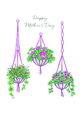 Hanging Baskets Mother's Day Card