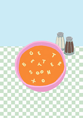 Alphabet Soup Get Well Soon Card