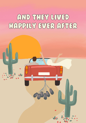 They Lived Happily Ever After Wedding Card