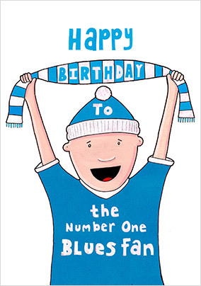 Blues Football Birthday Card