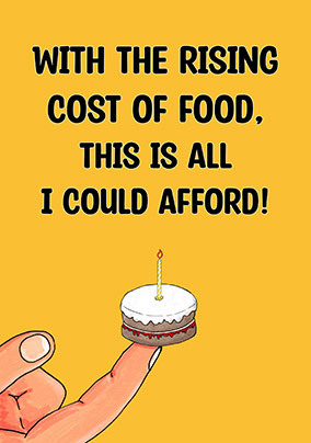 Mini Cake Funny Birthday Card
