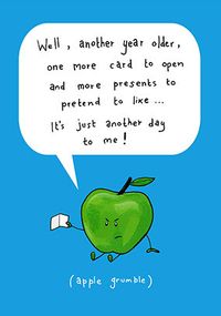 Apple Grumble Birthday Card