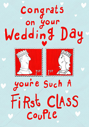 First Class Couple Wedding Card