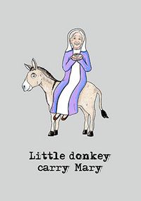 Little Donkey Spoof Christmas Card