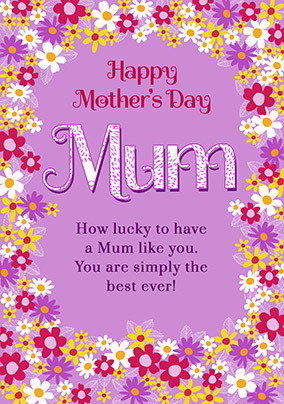 Floral Mothers Day Card