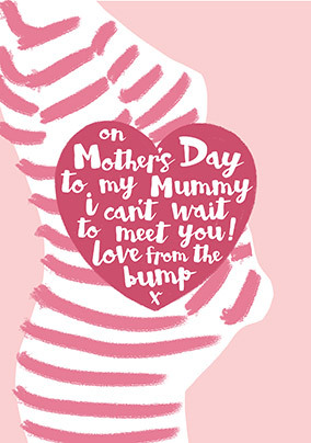 Bump Can't Wait Mothers Day Card