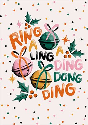 Ring a Ling a Ding Dong Ding Christmas Card