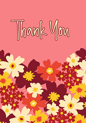 Flowerheads Thank You Card