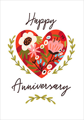 Happy Anniversary Heart Card