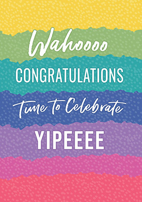 Rainbow Stripes Congratulations Card