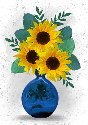 Sunflower Vase Card