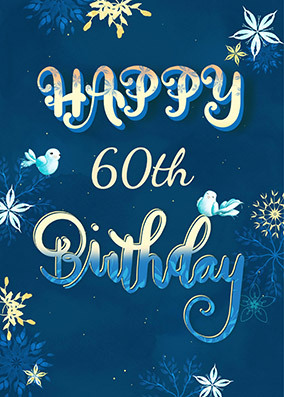 Birds 60TH Birthday Card