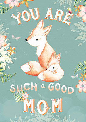 Mom Foxes Mother's Day Card