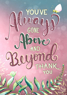 Above and Beyond Thank You Card