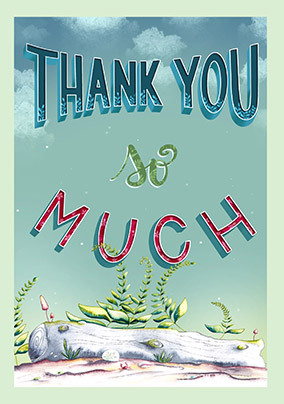 Woodland Ferns Thank You Card