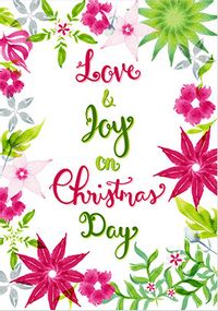 Love and Joy on Christmas Day Card