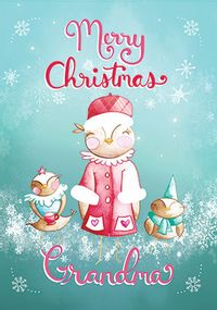 Tap to view Grandma Cute Penguins Christmas Card
