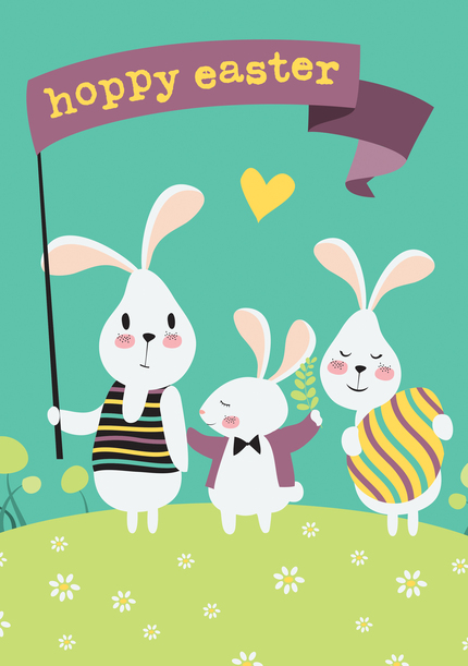 Hoppy Easter Bunnies Card