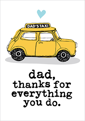 Dad Thanks for Everything You Do Father's Day Card