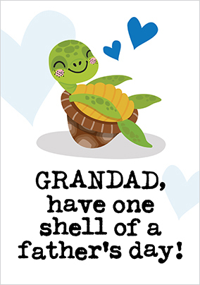 Grandpa Have One Shell of a Father's Day Card
