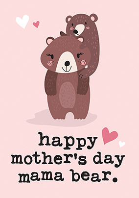 Mamma Bear Mothers Day Card