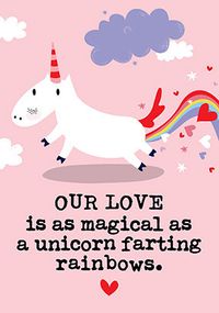 Magical as a Farting Unicorn Valentine's Day Card