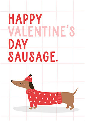 Happy Valentine's Day Sausage Card