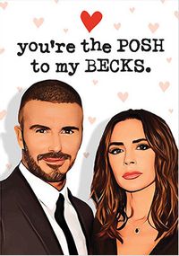 Tap to view Posh to my Becks Spoof Valentine's Day Card