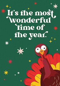 Most Wonderful Turkey Christmas Card