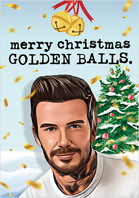 Golden Balls Christmas Card