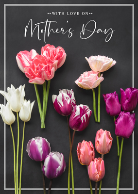 Mother's Day Photographic Flowers Card