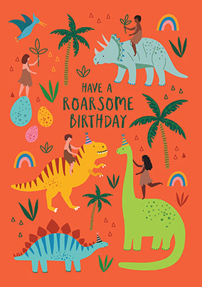 Roarsome Dinosaur Birthday Card