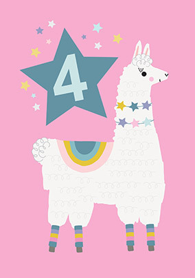 Llama 4 Today Birthday Card