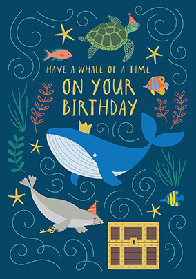 Whale of a Time Children's Birthday Card