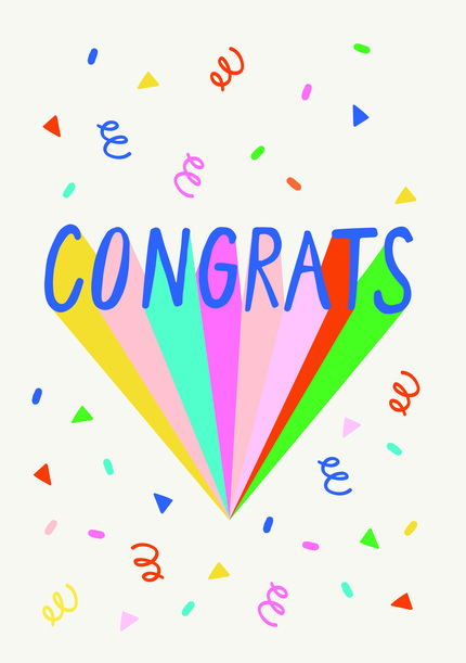 Congrats Confetti Card | Funky Pigeon