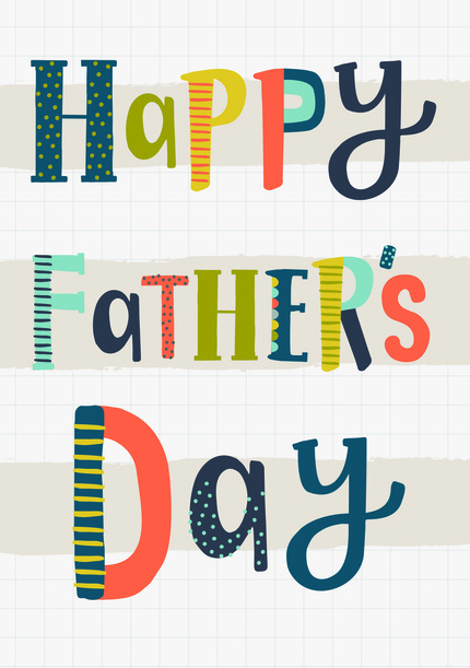 Happy Father's Day Typographic Card