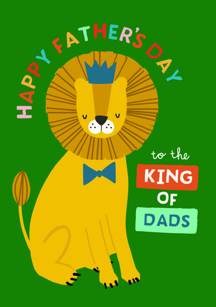 Lion King of Dads Father's Day Card