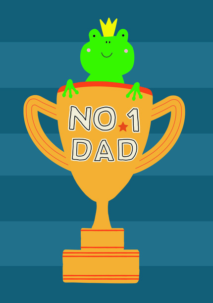 No.1 Dad Frog Father's Day card