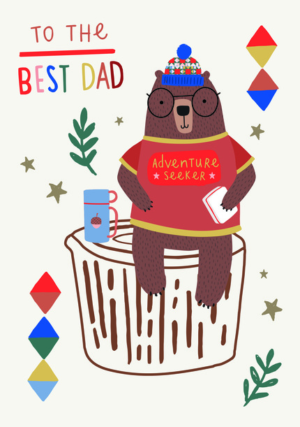Best Dad Bear Father's day Card
