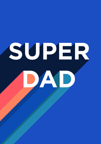 Blue Super Dad Father's Day card