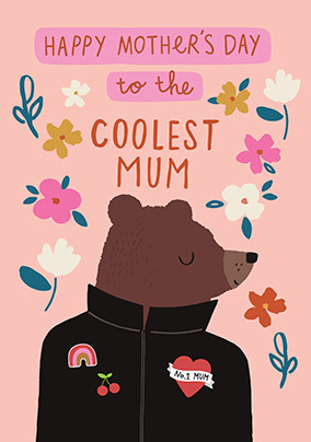 Coolest Mum Bear Mother's Day Card